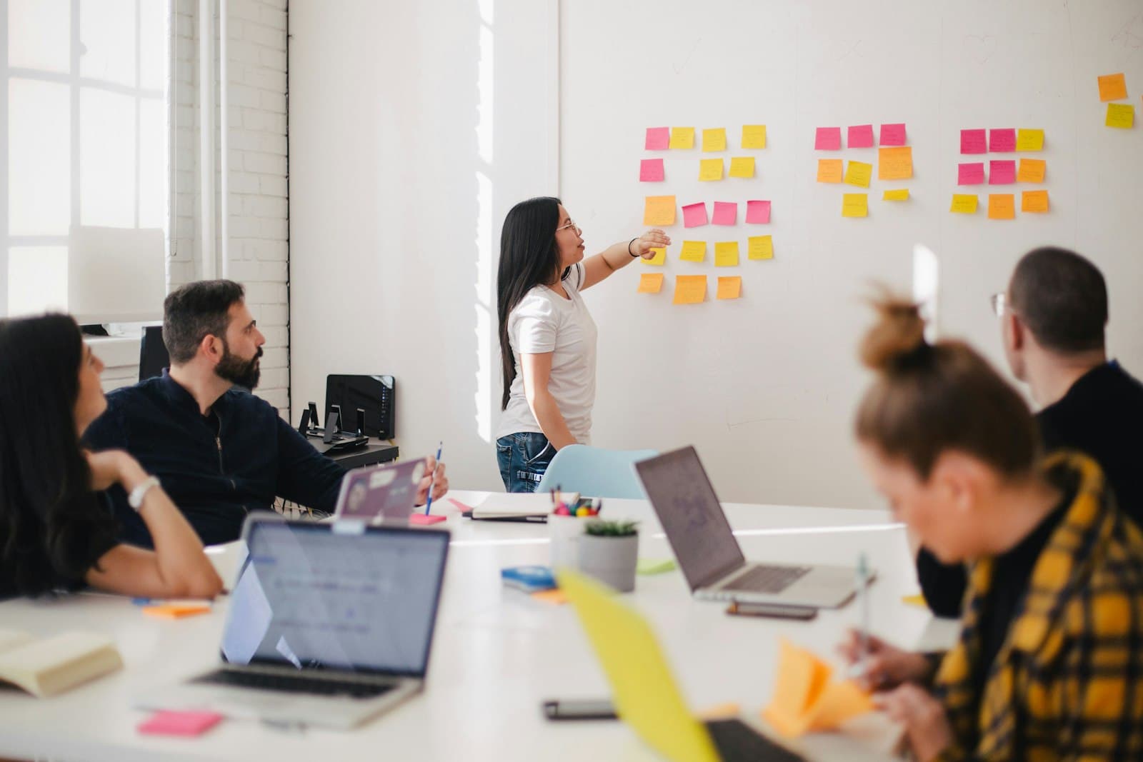 Senior professionals in a formal business setting